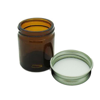 Amber Glass Ointment Jar 60ml Aluminium Lid